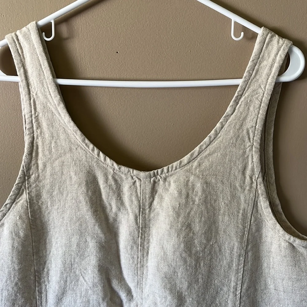 Elizabeth Suzann Clyde Jumpsuit in Flax Linen S-R - Picture 3 of 6
